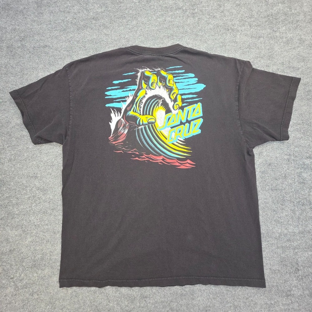 Santa Cruz Skateboards Graphic T-Shirt Men's XL / XXL Black Graphic Double Y2K